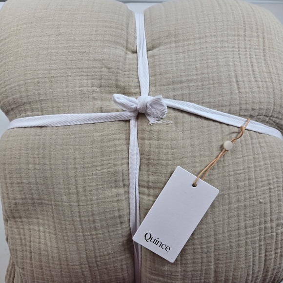 NWT QUINCE Organic Airy Gauze Duvet Cover Set King/Cal King Dune 4644 - Picture 7 of 13